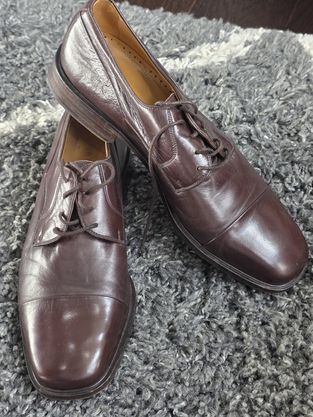 Magnani Men's Cap-Toe Derby Dress Shoes - Brown Size 9.5D